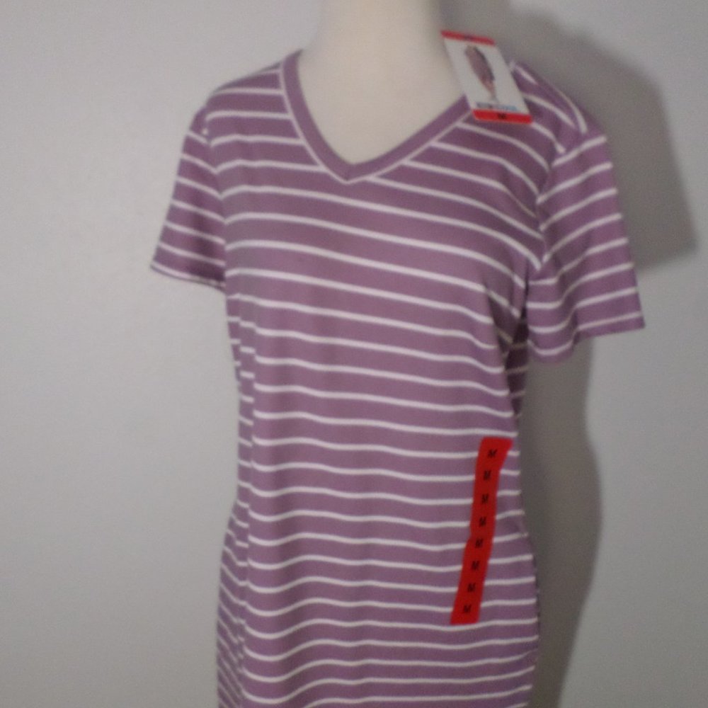 32 Degree Cool Dress Casual Ballerina Pink Striped Size M NWT